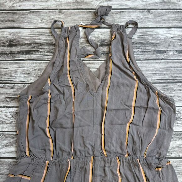 Xhilaration Women's Wide Leg Jumpsuit Romper M Med Medium Grey Gray Pink Orange - Picture 6 of 16